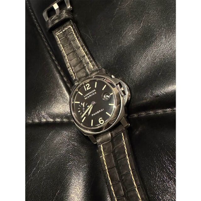 PANERAI レザー 時計ベルト 黒 ラジオミール パネライ ラジオミールのベルト交換〜レザーNATOでミリタリー度UP〜